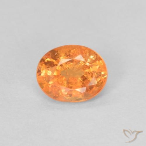 0.35ct Naturale Arancione brillante Granato spessartite, Ovale, VS-SI