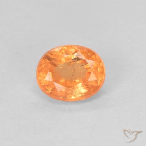 0.42ct Naturale Arancione brillante Granato spessartite, Ovale, VS-SI