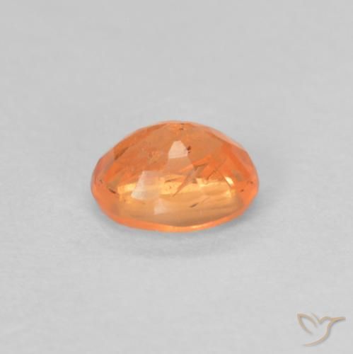 Granato spessartite Arancione brillante naturale da 0.42 ct, Ovale, VS-SI
