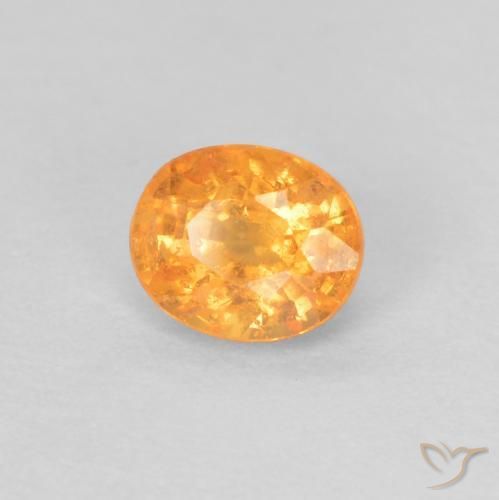 Granato spessartite Arancio Intenso naturale da 0.43 ct, Ovale, VS-SI