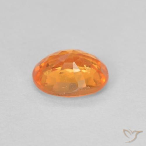 Granato spessartite Arancione brillante naturale da 0.49 ct, Ovale, VS