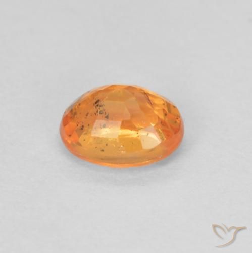 Granato spessartite Arancione brillante naturale da 0.44 ct, Ovale, VS-SI