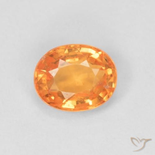 0.47ct Naturale Arancione brillante Granato spessartite, Ovale, VS