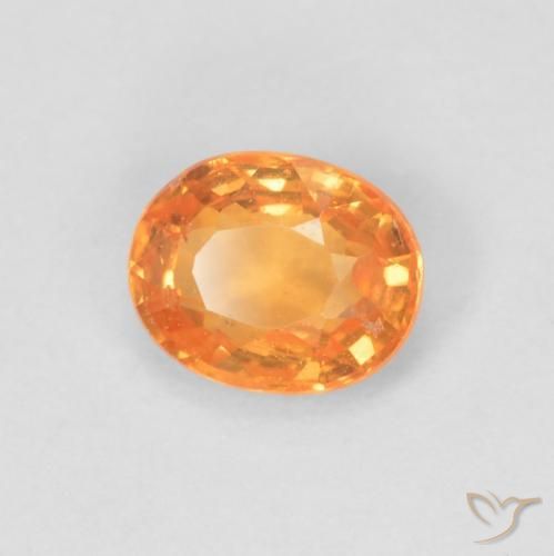 Granato spessartite Arancione brillante naturale da 0.47 ct, Ovale, VS