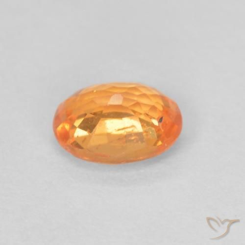 Granato spessartite Arancione brillante naturale da 0.47 ct, Ovale, VS