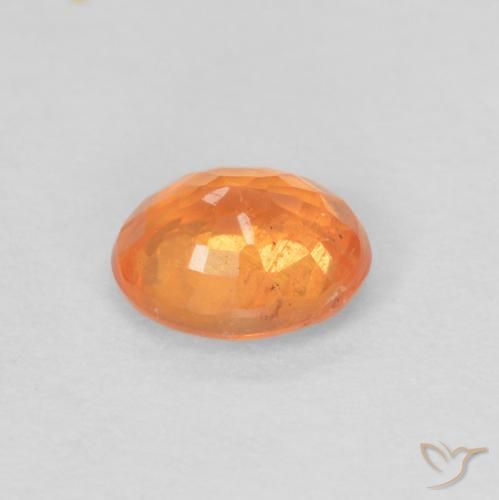 Granato spessartite Arancione brillante naturale da 0.49 ct, Ovale, VS
