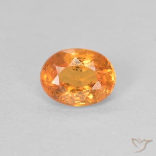 0.35ct Naturale Arancione brillante Granato spessartite, Ovale, VS