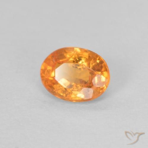 Granato spessartite Arancione brillante naturale da 0.35 ct, Ovale, VS