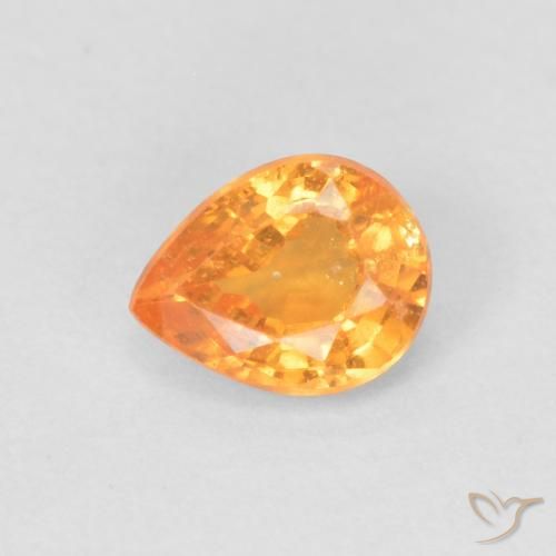0.42ct Naturale Arancio Intenso Granato spessartite, Forma a pera, VS