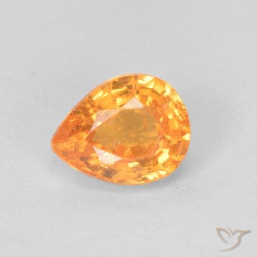 0.48ct Naturale Arancio Intenso Granato spessartite, Forma a pera, VS