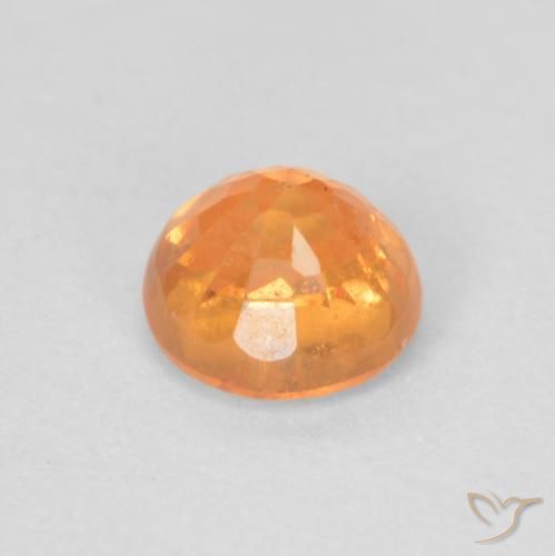 Granato spessartite Arancio Intenso naturale da 0.60 ct, Rotondo, VS