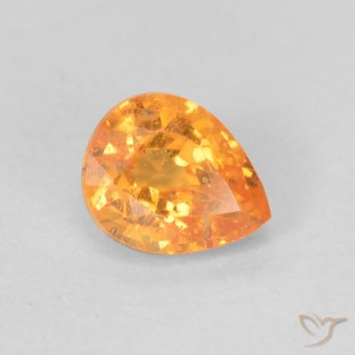 Granato spessartite Arancio Medio naturale da 0.53 ct, Forma a pera, VS