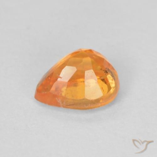 Granato spessartite Arancio Medio naturale da 0.53 ct, Forma a pera, VS