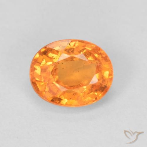 0.56ct Naturale Arancione brillante Granato spessartite, Ovale, VS-SI