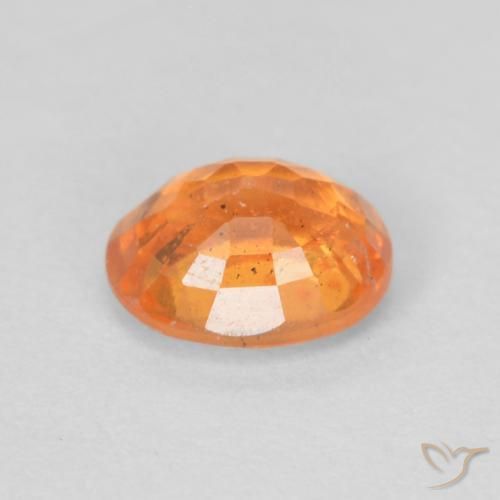 Granato spessartite Arancione brillante naturale da 0.56 ct, Ovale, VS-SI