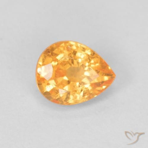 Granato spessartite Arancione brillante naturale da 0.43 ct, Forma a pera, VS