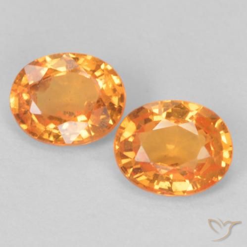 0.93ctw Naturale Arancione brillante Granato spessartite, Ovale, VS
