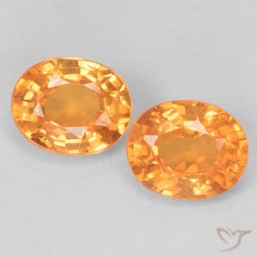 0.97ctw Naturale Arancio Medio Granato spessartite, Ovale, VS