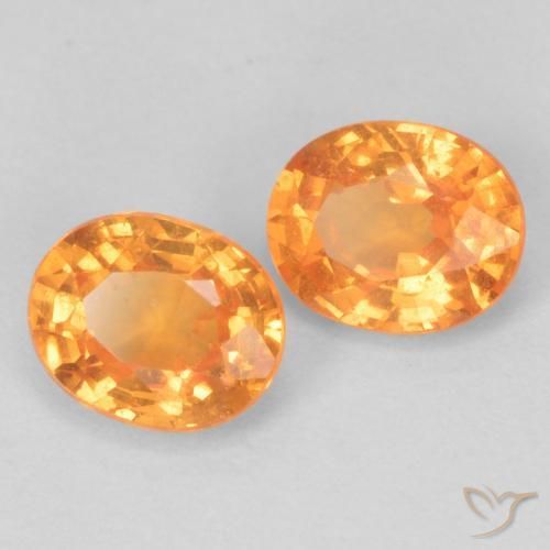 Gemme di Granato spessartite Arancio Medio naturale da 0.97 ct, Ovale, VS