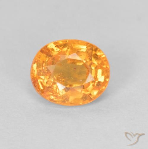 0.55ct Naturale Arancio Intenso Granato spessartite, Ovale, VS-SI