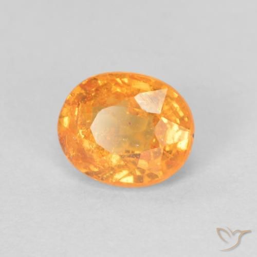 Granato spessartite Arancio Intenso naturale da 0.55 ct, Ovale, VS-SI