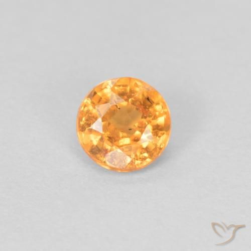 0.27ct Naturale Arancio Intenso Granato spessartite, Rotondo, VS