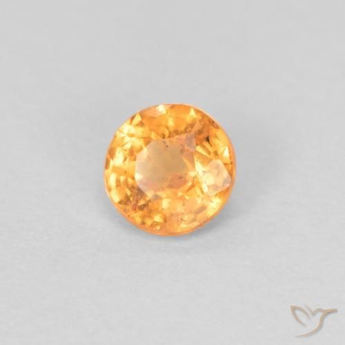 Granato spessartite Arancio Intenso naturale da 0.27 ct, Rotondo, VS