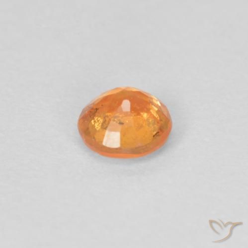 Granato spessartite Arancio Intenso naturale da 0.27 ct, Rotondo, VS