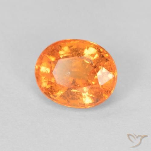 Granato spessartite Arancio Medio naturale da 0.59 ct, Ovale, VS-SI
