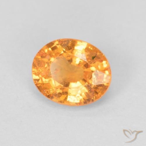 Granato spessartite Arancione brillante naturale da 0.56 ct, Ovale, VS-SI