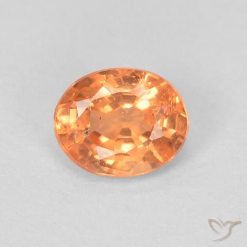 0.54ct Naturale Arancio Medio Granato spessartite, Ovale, VS