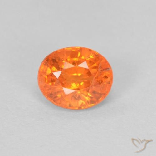 0.54ct Naturale Arancia Fuoco Granato spessartite, Ovale, VS