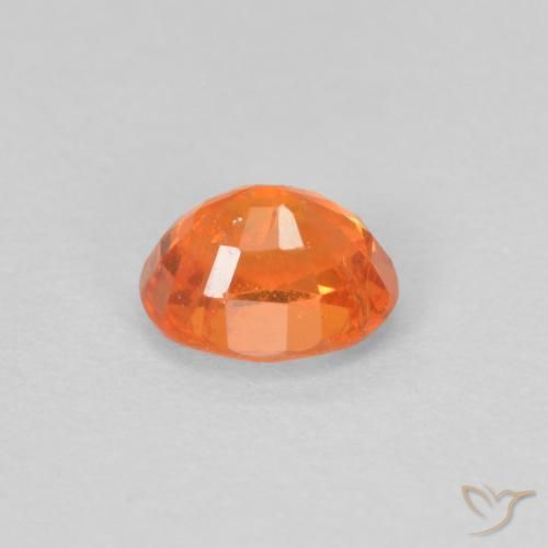 Granato spessartite Arancia Fuoco naturale da 0.54 ct, Ovale, VS