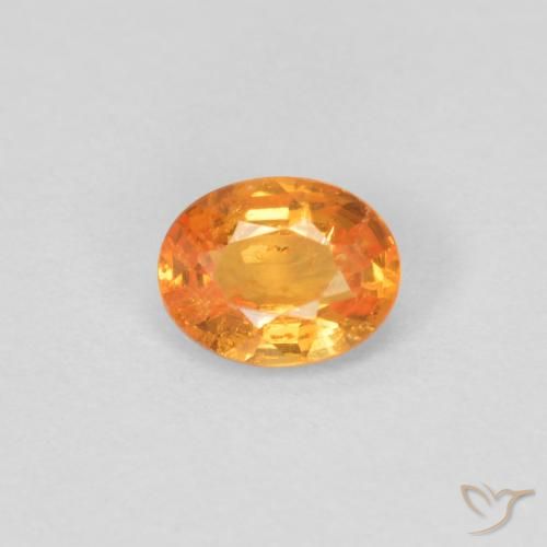0.33ct Naturale Arancione brillante Granato spessartite, Ovale, VS-SI