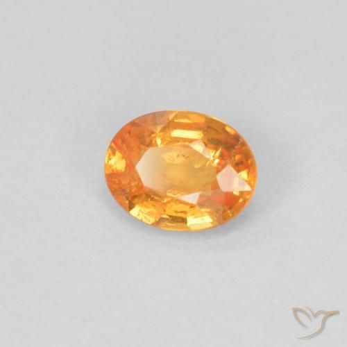 Granato spessartite Arancione brillante naturale da 0.33 ct, Ovale, VS-SI