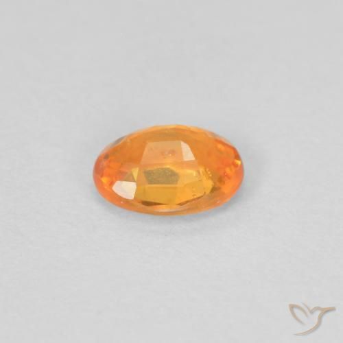 Granato spessartite Arancione brillante naturale da 0.33 ct, Ovale, VS-SI