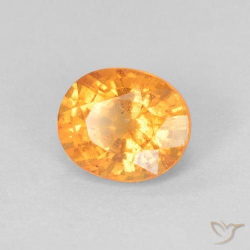 Granato spessartite Miele arancione naturale da 0.70 ct, Ovale, VS-SI