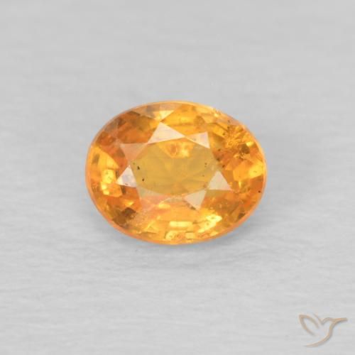 0.38ct Naturale Arancione brillante Granato spessartite, Ovale, VS