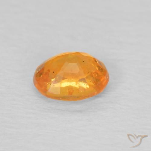 Granato spessartite Arancione brillante naturale da 0.38 ct, Ovale, VS