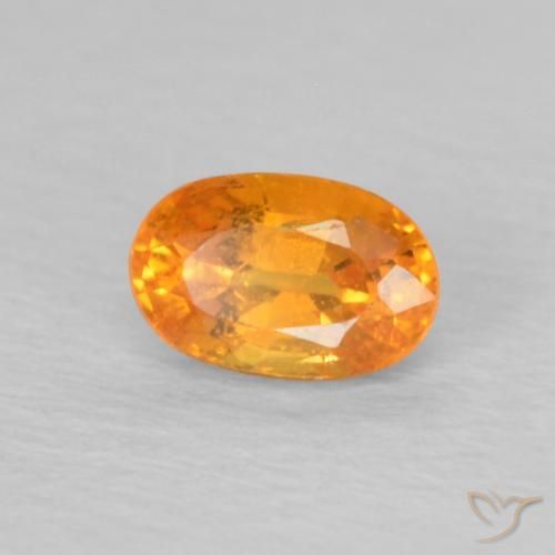 Granato spessartite Miele arancione naturale da 0.45 ct, Ovale, VS
