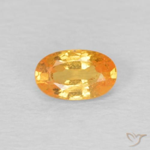 0.32ct Naturale Arancio Medio Granato spessartite, Ovale, VS