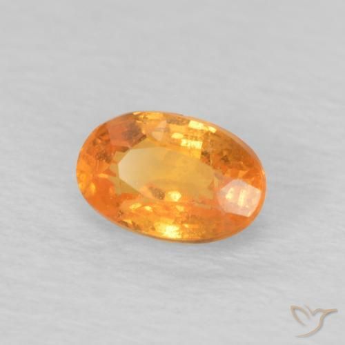 Granato spessartite Arancio Medio naturale da 0.46 ct, Ovale, VS