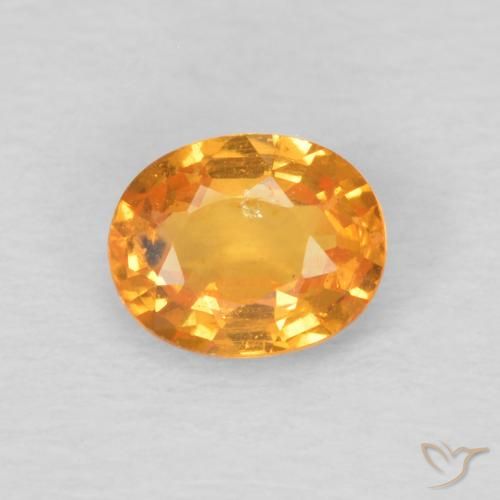 0.44ct Naturale Arancione Ambra Granato spessartite, Ovale, VS