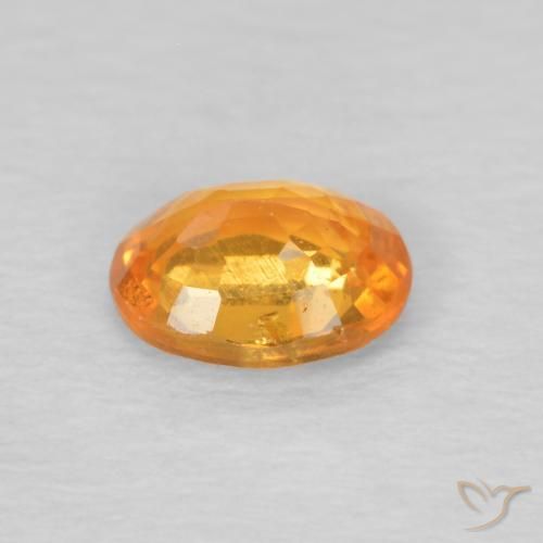 Granato spessartite Arancione Ambra naturale da 0.44 ct, Ovale, VS