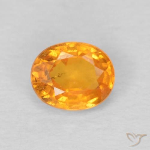 0.50ct Naturale Arancione Ambra Granato spessartite, Ovale, VS