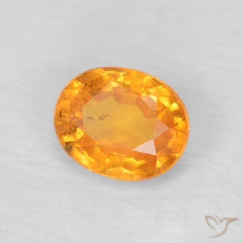 Granato spessartite Arancione Ambra naturale da 0.50 ct, Ovale, VS
