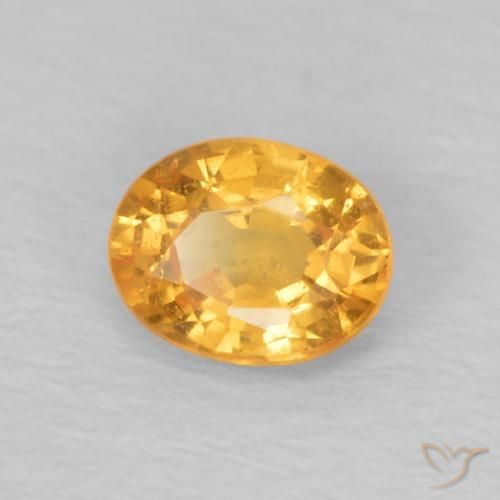 Granato spessartite Arancio-Oro naturale da 0.47 ct, Ovale, VS