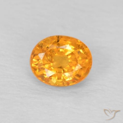 0.42ct Naturale Arancio Medio Granato spessartite, Ovale, VS-SI