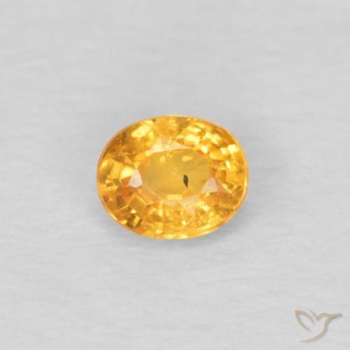 0.25ct Naturale Arancio-Oro Granato spessartite, Ovale, VS