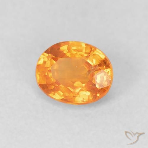 Granato spessartite Arancione brillante naturale da 0.53 ct, Ovale, VS